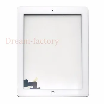 20pcs iPad 2/3/4 Jutiklinis Ekranas skaitmeninis keitiklis Stiklo Objektyvas Tablet Ekrano Nr. Home Mygtuką, Balta /Juoda Nemokamai DHL