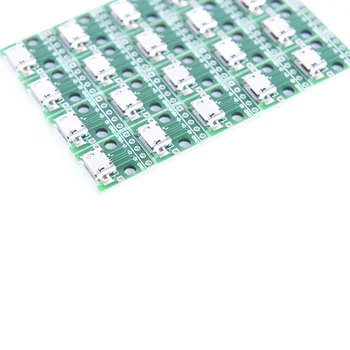 20pcs Naujų Moduliu Valdybos Skydelis Moterų 5-Pin Pinboard 2.54 mm, Micro USB PANIRTI Adapteris Jungtis, 