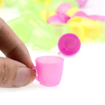 20pcs Spalvingas Lėlių Plastikiniai Virtuvės Indai Mini Puodeliai, Stalo įrankiai Lėlės Namas Miniatiūros Amatų Vaikams Dovanos Virtuvės Žaislai