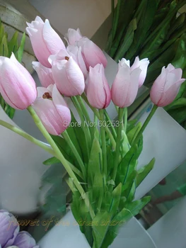 24pcs/daug Markizė tulpės, dirbtinės gėlės vestuvių nuotaka, turintis gėlių namų dekoravimas, vestuvių dekoravimas gėlėmis 5 spalvų