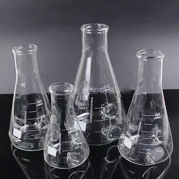 250ml 3 Įgaubtas GG17 Stiklo Pertvara Purtyti Kūginę Erlenmeye Kolbą Boro Stiklo Laboratoriniai stikliniai Indai