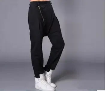 27-44 ! 2017 korėjos Vyrų Naujos drabužių Mados medvilnės Haroun kelnės kelnės tendencija hiphop pants plus size dainininkas kostiumai