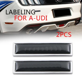 2psc Automobilių Optikos Aliuminio lakštai lydinio Emblema Lipdukas lipdukai Audi A6 C6 C7 A1 A4 B5 B6 B7 B8 A5 C5 A7 TT Q3 Q2 Q5 Q7 quattro