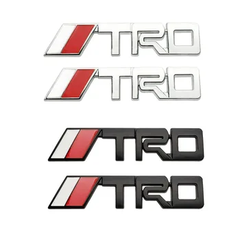2VNT 3D Metalo Ženklelis TRD Emblema Dekoro lipduko Automobilių Kėbulo Kamieno Decal 