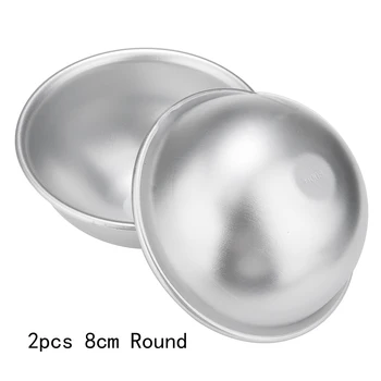 2vnt/8pcs Aliuminio Lydinio 3D Vonios Bombų Pelėsių Vonios Druska Bomba Pelėsių Kamuolys Rutulio Formos 