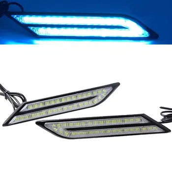 2vnt Automobilių Stilius Transporto priemonės LED DRL Šviesos važiavimui Dieną, Stabdžių Stiprintuvas, Lempos Vandeniui Automobilių Žibintai Priedai