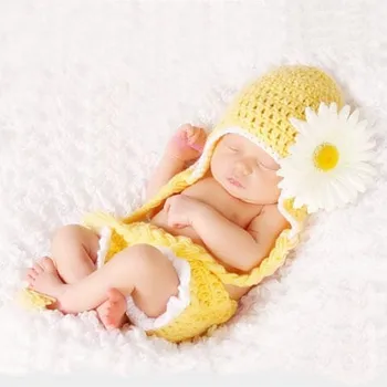 2vnt/Komplektas Naujagimiui Fotografijos Rekvizitai Mielas Kūdikis Foto Gėlių Kostiumas Kūdikiams Mezgimo Nėrimo Apranga Mažylis Berniukas, Mergaitė Priedai