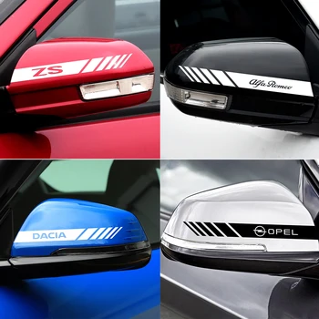 2VNT Visi Automobilių Logotipą, Automobilio galinio vaizdo Veidrodžio Atspindintis Lipdukas Kėbulo Galiniai Veidrodžio Dekoracija 