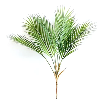 2vnt Žalia Dirbtinių Palmių Lapų Plastikiniai Augalai Atogrąžų Medžio Šaką Padirbtų Augalų Džiunglės Sode Puošimas, Vestuvių Dekoras