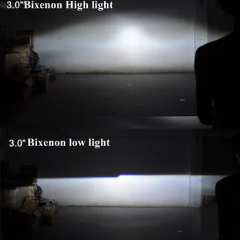 3,0 colių h1 Bixenon neslėpė Projektoriaus objektyvas su full metal h1 objektyvas kaukė gaubtų automobilių surinkimo modifikavimas priekinis žibintas h4 h7 modelio automobilių