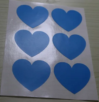 3.8 cm Neon blue širdies lipdukas