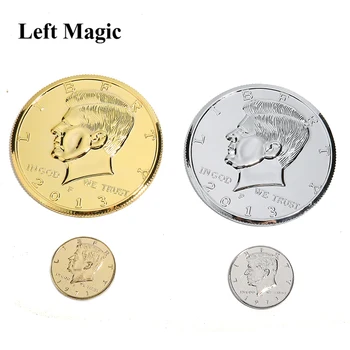 3 Colių Jumbo Magija Moneta Pusė Dolerio Magija Gudrybės Gatvės Etape Close Up Magic Reikmenys Magas Gudrybė