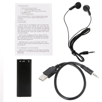 3-In-1 8GB Mini Skaitmeninis Diktofonas MP3 Muzikos Grotuvą, USB 