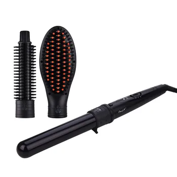 3 In 1 Plaukų Formavimo Įrankis, 32mm Hair Curler su Dviguba Įtampos Plaukų Šukos, Šepečiai, Plaukų ištiesinimo priemonės Temperatūrai Reguliuoti 45
