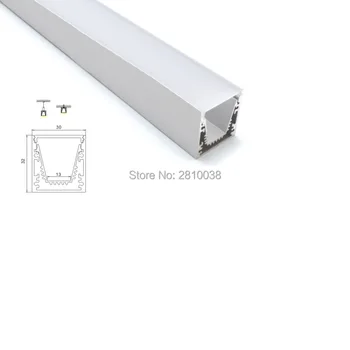 30 X 2M Rinkiniai/Daug 6000 serijos led profilis būsto Kvadratinių tipas led aliuminio profilis su įgaubta dalys lubų šviesos