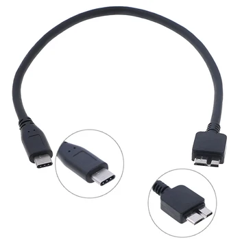 30cm USB C, Mikro Usb Kabelį, Tipas C, Mikro B Kabelį Hdd Kietojo Disko Duomenų kabelis Telefono Kabelis