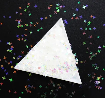 30g~500g,Žvaigždės Formos Blizgučiai, Vaivorykštės spalvų Vaivorykštė Šviečia Skiltelės 3D nagų dailė glitters paillettes.