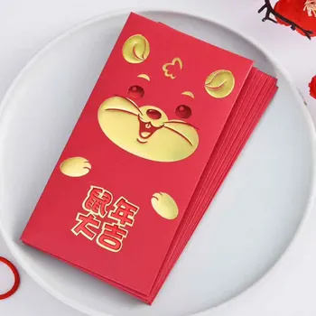 30pcs Pavasario Šventė Raudona Vokai 2020 M. Kinijos Naujųjų Metų Housewarming Žiurkės Paketinių Pasisekė Priedai Gimtadienio, Vestuvių Animacinių filmų