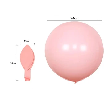 36-colių negabaritinių balionas apvalus širdies formos latekso balionas gali skristi į dangų macarons metallic spalva gimtadienio apdaila