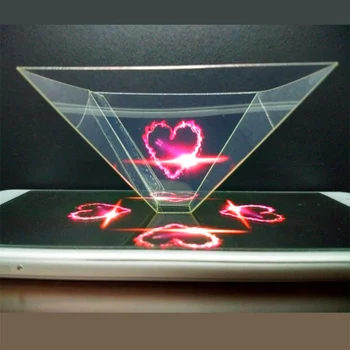 3D Holograma Piramidės Ekranas Holografinis Vitrina išmaniųjų telefonų Kalėdų Dovana