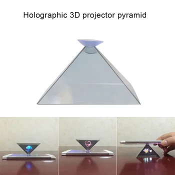 3D Holograma Piramidės Ekranas, Projektorius, Vaizdo Stovėti Nešiojamų Smart Mobilųjį Telefoną -Drop