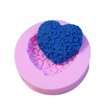 3D Meilė Širdies Rožių Žiedų Formos Cukraus Amatų Silikono Formos Minkštas Tortas Šokolado Liejimo formos Dekoravimo Kepimo Įrankiai