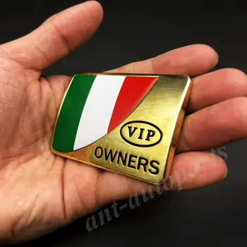 3D Metalo Italija italijos Vėliava Aukso Logotipas Ženklelis Motociklo Lauktuvės Lipdukai Lipdukas