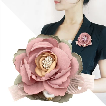 3D rankų darbo gėlių OLIS sagės sandariklio Broche flor de fleur broche už Staigius/maišas Papuošalai/Skara apdaila