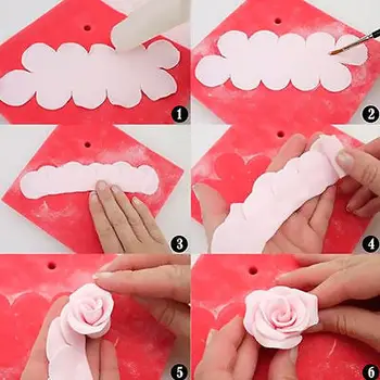3D Rose Cutter Gėlių Pelėsių Sugarcraft Dekoravimo Priemonės, Minkštas Pyragas Kepimo Maker
