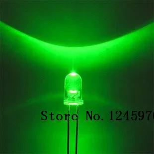 3mm jade žalia LED skaidrus apvalus Žibintas Karoliukai
