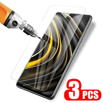3PCS Grūdintas Stiklas Xiaomi Poco M3 X3 NFC X2 Skaidrus Screen Protector PocoM3 HD Aišku, Apsauginis Stiklas Xiomi poco X3NFC