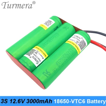 3S 10.8 V 12,6 V 3000mAh Reachargeable Ličio Baterija US18650VTC6 3000mAh 30A Baterija Ląstelių su 3P 40A (BMS) už Atsuktuvą