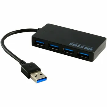 4-Port USB 3.0 Hub 5Gbps Nešiojamų PC Mac Nešiojamojo kompiuterio Nešiojamojo kompiuterio Darbalaukį