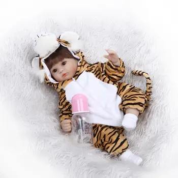 40cm Reborn Baby Alive Mielas Kūdikis Reborn Lėles su Animacinių filmų Tigras Drabužius Kūdikiui Žaisti Žaislai Vaikams Gimtadienio, Kalėdų Dovana
