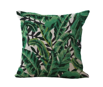 45*45cm dekoratyvinių pagalvėlių apvalkalus Žaliųjų Augalų Tropic Medžio Mesti pagalvės užvalkalą palmių lapų, Žiedų Pagalvėlės Atveju, Sofos Automobilių, Namų Dekoro