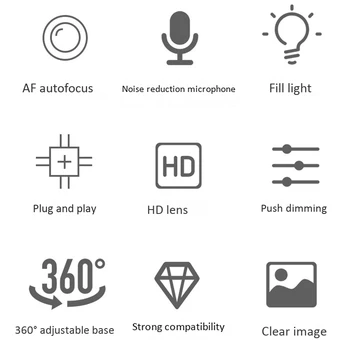 4K Automatinio Fokusavimo 8 Mln. vaizdo Taškų Kamera Mikrofonai Full HD 