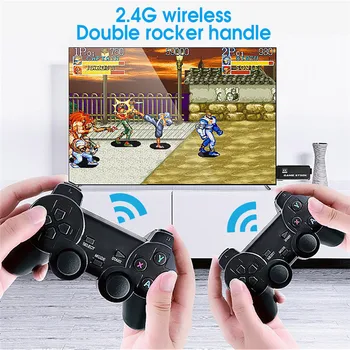 4K HD 64bit 32GB 3300+ Žaidimų, Vaizdo Žaidimų Konsolės Bevielio ryšio ir CPS PS1 Mini Retro Kreiptuką 2 Wireless Gamepad Valdytojas Dovana