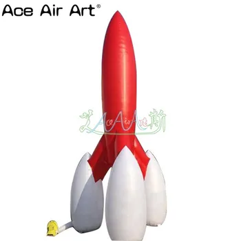 4m aukščio pripučiamas raketų modelis replika,pripučiamos raudonos raketų, fejerverkų parduodama