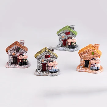 4Pc Mini Mažus Namelius Namas Pasakų Sodo Miniatiūros 