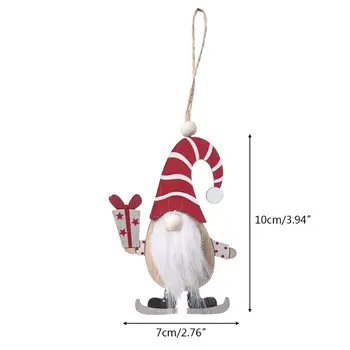 4pcs/set Medinių Kalėdų švedijos Gnome Santa Lėlės, Papuošalai Kabinti Kalėdų Medžio Žaislas Atostogų Šalis Dekoras Vaikų Dovanų