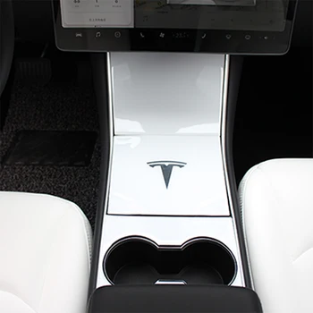 4PCS/Set Model3 Automobilių Konsolė Wrap Tesla Model 3 Anglies Pluošto Modelis 3 Tesla Priemonė automobilių lipdukas Priedai