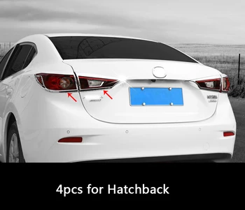 4pcs už Mazda 3 hečbekas Axela 2017 užpakalinis žibintas Dekoratyvinis rėmelis
