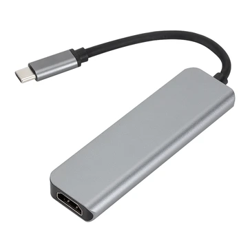 5 In 1 USB-C HUB C Tipo Su 4K HDMI Adapteris su 2 USB 3.0 PD Įkrovimo lizdas Adapteris Pro