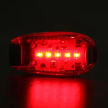 5 LED Dviračio užpakalinis žibintas Saugos Įspėjimas Žibintas Galinis Kuprinė Važiavimo Žibintai(Raudoni)