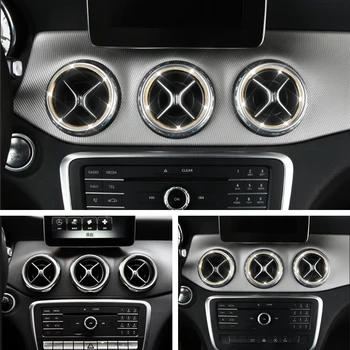5 VNT Automobilių Stilius Mercedes Benz A Klasė B Klasė / GLA / CLA Oro angos įklija/Prietaisų skydelis Oro išleidimo apdailos žiedas