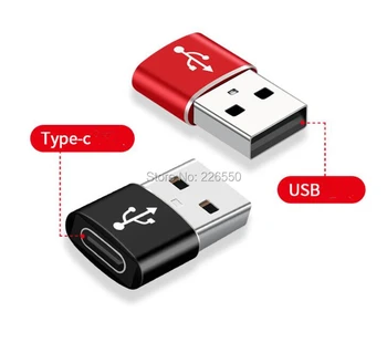 500pcs/daug USB 3.0 Type A Male į USB 3.1 C Tipo lizdinė Jungtis, Keitiklis Adapteris USB Standarto Įkrovimo Duomenų Perdavimo adapteris