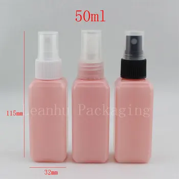 50ml X 50 kvadratinių rožinė purškimo siurblio butelį , kelionės kvepalai konteineriai , baudos rūko purkštuvu , aišku, rūko purškimo puodą