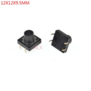 50PCS 12X12x9.5mm 4PIN cinkavimas TAKTIŠKUMAS mygtukas jungiklis Micro klavišas įjungimo lytėjimo jungikliai 12x12x9.5 12*12*9.5 MM Šviesos touch