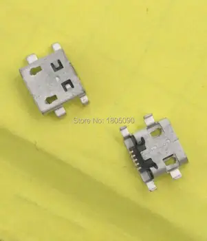 50pcs Micro USB mini Jungtis 5pin sunkiųjų plokštė 0,9 mm DIP4 butas jokio šalutinio Ilgai kūno ZTE V880 Mobiliųjų telefonų įkrovimo uodega lizdas