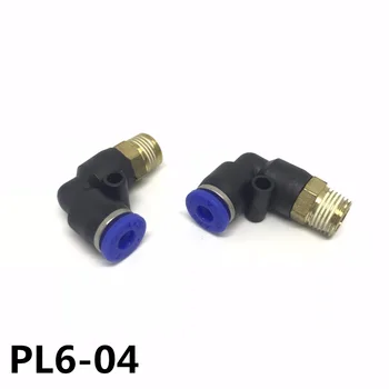 50Pcs PL6-04 En Forme de L Raccord Pneumatique Rapide PL6-4